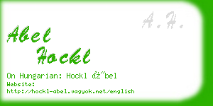 abel hockl business card